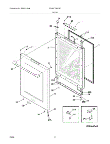 03 - Door parts for Electrolux Wine Cooler E24WC75HPS0 / from AppliancePartsPros.com