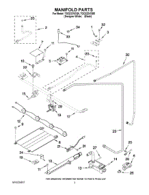 03 - Manifold Parts parts for Estate Range TGG222VDQ0 / from AppliancePartsPros.com