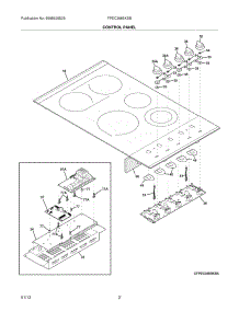 03 - Control Panel parts for Frigidaire Cooktop FPEC3685KSB / from AppliancePartsPros.com