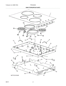 05 - Main Top parts for Frigidaire Cooktop FFEC3225MB / from AppliancePartsPros.com