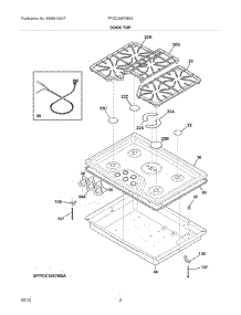03 - Main Top parts for Frigidaire Cooktop FPGC3087MSA / from AppliancePartsPros.com