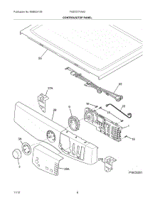 07 - Controls / Top Panel parts for Frigidaire Dryer FASG7074NA2 / from AppliancePartsPros.com