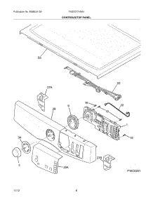 07 - Controls / Top Panel parts for Frigidaire Dryer FASG7074NA4 / from AppliancePartsPros.com