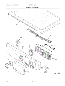07 - Controls / Top Panel parts for Frigidaire Dryer CASE7074NA2 / from AppliancePartsPros.com