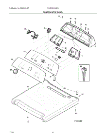07 - Controls / Top Panel parts for Frigidaire Dryer FARE4044MW0 / from AppliancePartsPros.com