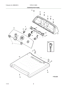 07 - Controls / Top Panel parts for Frigidaire Dryer FARG1011MW0 / from AppliancePartsPros.com