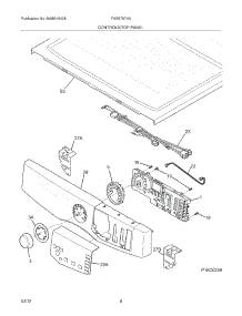 07 - Controls / Top Panel parts for Frigidaire Dryer FASE7074NW0 / from AppliancePartsPros.com