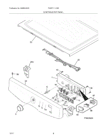 07 - Controls / Top Panel parts for Frigidaire Dryer FAQE7111LW0 / from AppliancePartsPros.com