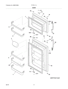03 - Doors parts for Frigidaire Refrigerator FFHT2117LW6 / from AppliancePartsPros.com
