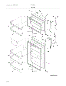 03 - Doors parts for Frigidaire Refrigerator FFHI1826LS7 / from AppliancePartsPros.com