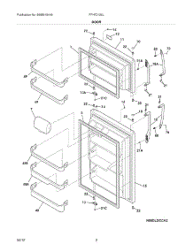 03 - Doors parts for Frigidaire Refrigerator FFHT2126LS6 / from AppliancePartsPros.com