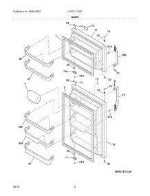 03 - Doors parts for Frigidaire Refrigerator LFHT2117LW7 / from AppliancePartsPros.com