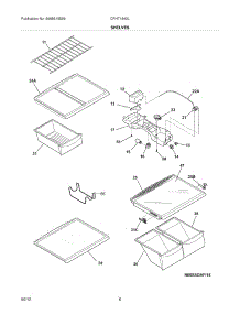 07 - Shelves parts for Frigidaire Refrigerator CFHT1843LS7 / from AppliancePartsPros.com