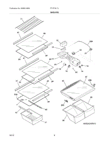 07 - Shelves parts for Frigidaire Refrigerator FFHT1817LS9 / from AppliancePartsPros.com