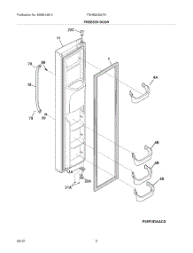 03 - Freezer Door parts for Frigidaire Refrigerator FGHS2332LP6 / from AppliancePartsPros.com