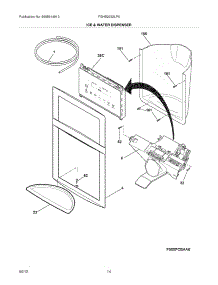 15 - Ice & Water Dispenser parts for Frigidaire Refrigerator FGHS2332LP6 / from AppliancePartsPros.com