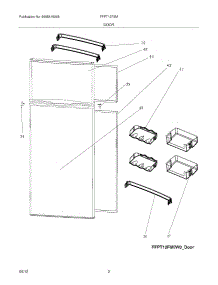 03 - Door parts for Frigidaire Refrigerator FFPT12F3MM0 / from AppliancePartsPros.com