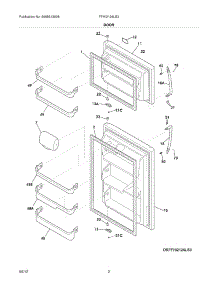 03 - Doors parts for Frigidaire Refrigerator FFHI2126LS3 / from AppliancePartsPros.com