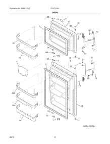 03 - Doors parts for Frigidaire Refrigerator FFHT2126LK8 / from AppliancePartsPros.com