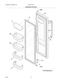 05 - Refrigerator Door parts for Frigidaire Refrigerator FFHS2313LE7 / from AppliancePartsPros.com