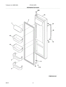 05 - Refrigerator Door parts for Frigidaire Refrigerator DFHS2313MF5 / from AppliancePartsPros.com