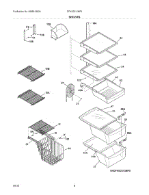 09 - Shelves parts for Frigidaire Refrigerator DFHS2313MF5 / from AppliancePartsPros.com
