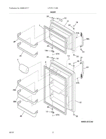 03 - Door parts for Frigidaire Refrigerator LFHT2117LB3 / from AppliancePartsPros.com