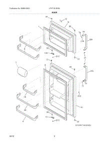 03 - Door parts for Frigidaire Refrigerator LFHT1513NS0 / from AppliancePartsPros.com