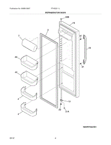 05 - Refrigerator Door parts for Frigidaire Refrigerator FFHS2311LW7 / from AppliancePartsPros.com
