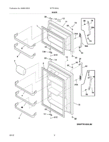 03 - Doors parts for Frigidaire Refrigerator NFTR18X4LB8 / from AppliancePartsPros.com
