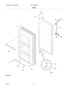 03 - Door parts for Frigidaire Refrigerator FRU17B2JW23 / from AppliancePartsPros.com