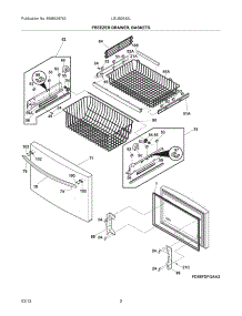 03 - Freezer Drawer, Baskets parts for Frigidaire Refrigerator LGUB2642LF8 / from AppliancePartsPros.com