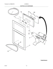 13 - Controls & Ice Dispenser parts for Frigidaire Refrigerator LGUB2642LF8 / from AppliancePartsPros.com