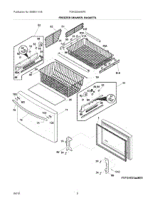03 - Freezer Drawer / Baskets parts for Frigidaire Refrigerator FGHG2344MF5 / from AppliancePartsPros.com