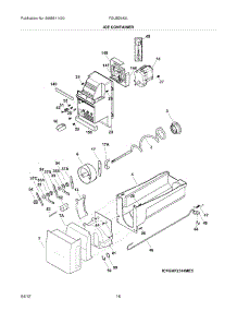 15 - Ice Container parts for Frigidaire Refrigerator FGUB2642LE7 / from AppliancePartsPros.com