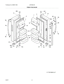 05 - Fresh Food Door parts for Frigidaire Refrigerator LGHN2844MF4 / from AppliancePartsPros.com