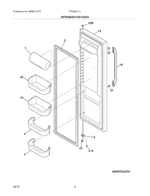 05 - Refrigerator Door parts for Frigidaire Refrigerator FFHS2611LB4 / from AppliancePartsPros.com