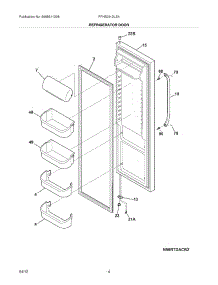 05 - Refrigerator Door parts for Frigidaire Refrigerator FFHS2612LS4 / from AppliancePartsPros.com