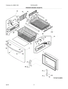 03 - Freezer Drawer - Basket parts for Frigidaire Refrigerator FGHF2344MF5 / from AppliancePartsPros.com