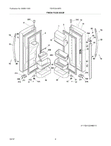 05 - Fresh Food Door parts for Frigidaire Refrigerator FGHF2344MF5 / from AppliancePartsPros.com