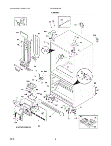 07 - Cabinet parts for Frigidaire Refrigerator FPHN2899LF6 / from AppliancePartsPros.com