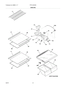 07 - Shelves parts for Frigidaire Refrigerator FRT21G3NW0 / from AppliancePartsPros.com