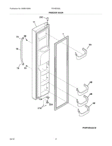 03 - Freezer Door parts for Frigidaire Refrigerator FGHS2332LE5 / from AppliancePartsPros.com