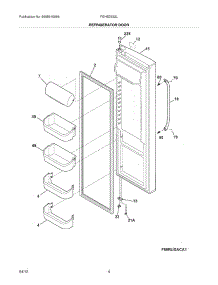 05 - Refrigerator Door parts for Frigidaire Refrigerator FGHS2332LE5 / from AppliancePartsPros.com