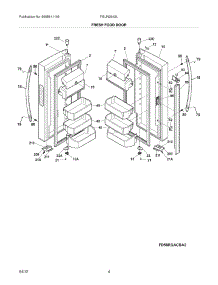 05 - Fresh Food Door parts for Frigidaire Refrigerator FGUN2642LP5 / from AppliancePartsPros.com