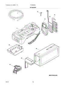 17 - Ice Maker parts for Frigidaire Refrigerator FGHB2869LF9 / from AppliancePartsPros.com