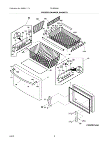 03 - Freezer Drawer / Baskets parts for Frigidaire Refrigerator FGHB2869LFA / from AppliancePartsPros.com