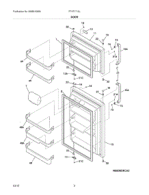 03 - Doors parts for Frigidaire Refrigerator FFHT1715LW9 / from AppliancePartsPros.com