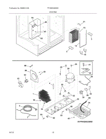 13 - System parts for Frigidaire Refrigerator FFHS2622MW4 / from AppliancePartsPros.com