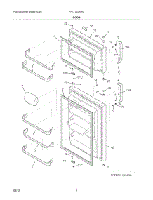 03 - Door parts for Frigidaire Refrigerator FRT21G2NW0 / from AppliancePartsPros.com